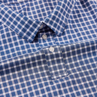 Hybrid Plaid Polo Shirt Blue Paid