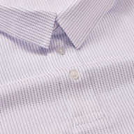 Hybrid Plaid Polo Shirt White Blue Stripe