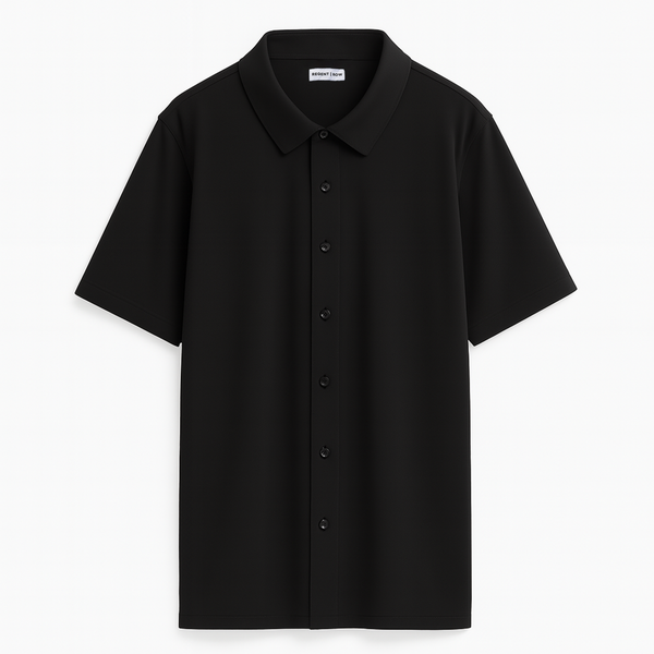 Commuter Short Sleeve Shirt Black – Regent Row