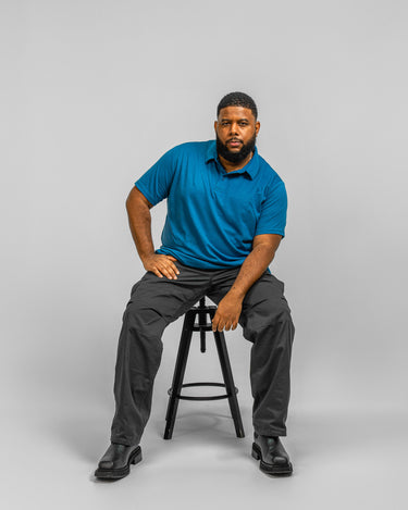 Men's Plus Size Polo Shirt in Moisture-Wicking Fabric